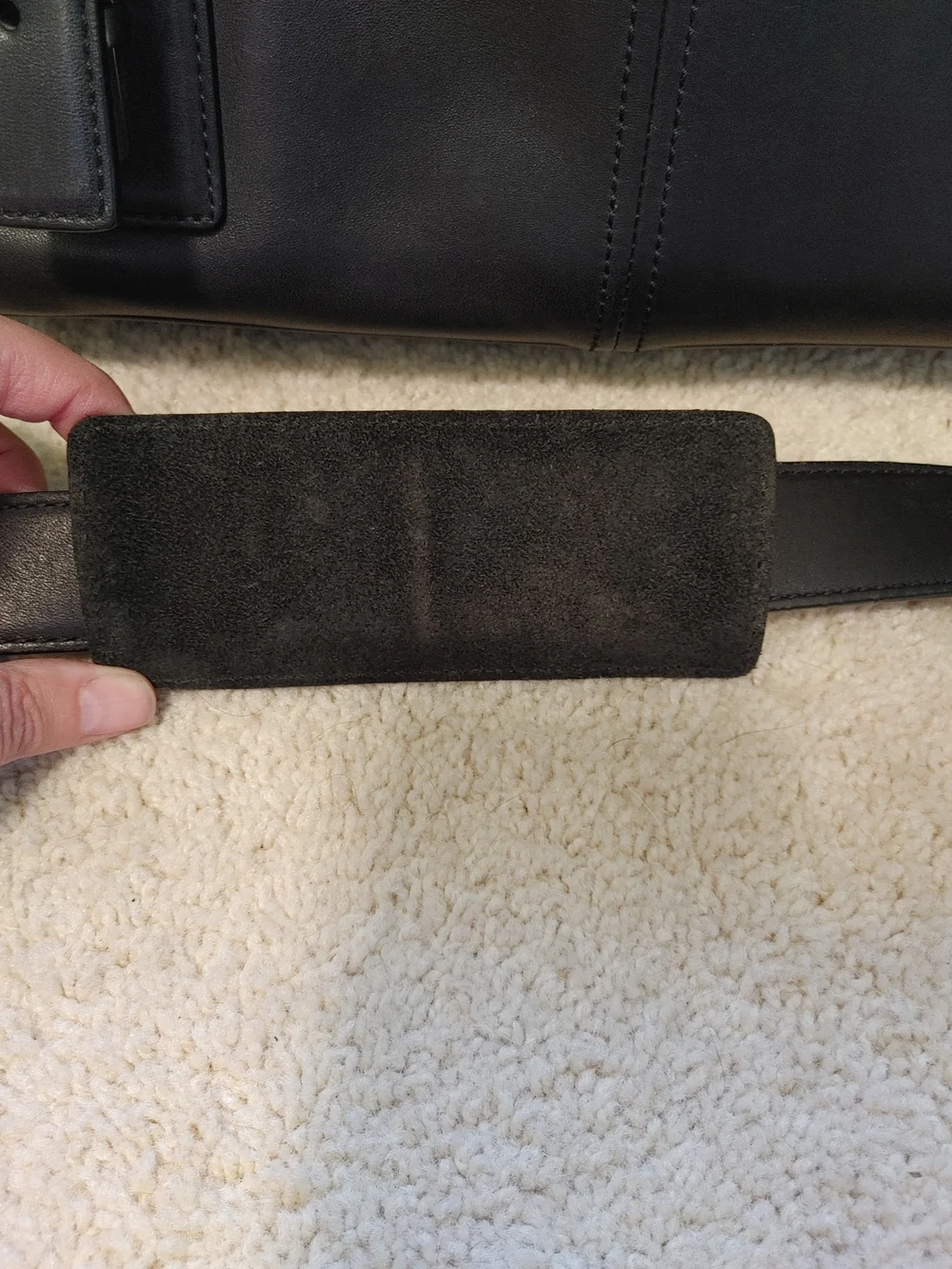 Vintage Coach Black Leather Messenger Bag